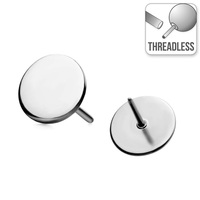 Threadless Titanium Flat Disc Attachment : 2mm