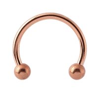 PVD Rose Gold Micro Circular Barbell : 1.2mm (16ga) x 8mm