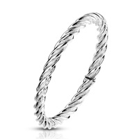 Twisted Stainless Steel Ring