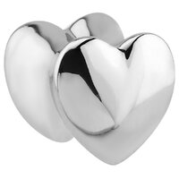 Steel Solid Double Flared Heart Plug : 10mm