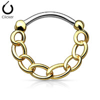 Round Septum Clicker With Linked Chain