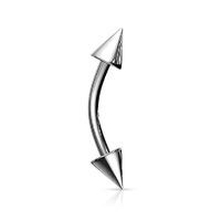 Spikes 316L Surgical Steel Curved Barbell image