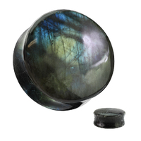 Labradorite Natural Stone Double Flared Plug - 5mm