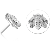 Surgical surgical steel jewelled threadless honey bee attachment.