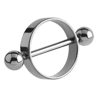 Titanium Round Nipple Shield Barbell : 1.6mm (14ga) x 12mm