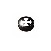 Ikon Plug - Black/White Cross : 16mm x Black/White