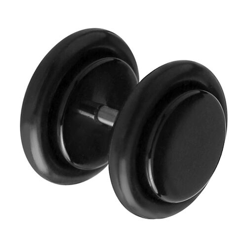 Fake Ear Plug Black