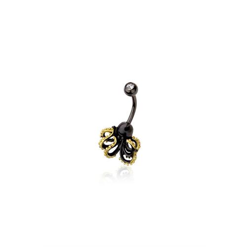 Kraken 316l surgical steel navel belly ring