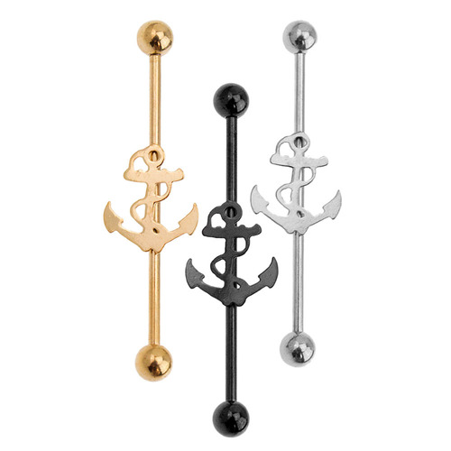 Surgical Steel Anchor Industrial Barbell