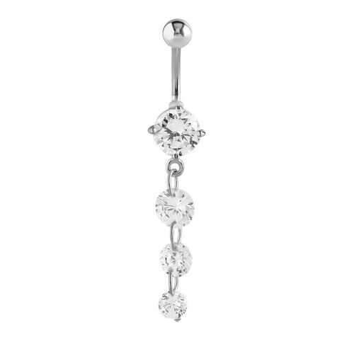 Steel Jewelled Cascade Navel