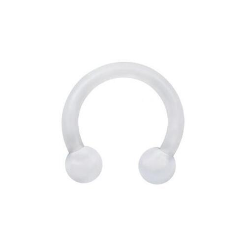 Bioplast® Clear Circular Barbell : 1.2mm (16ga) x 10mm