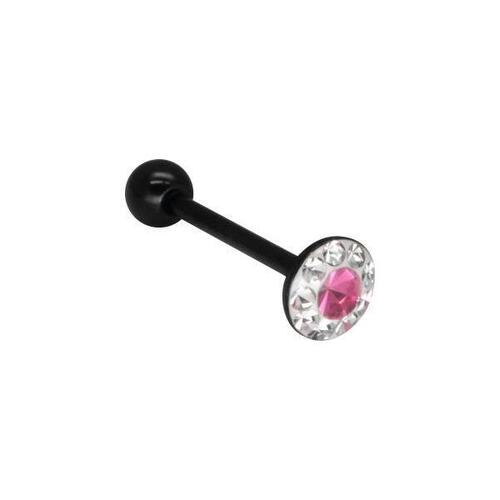 Steel Blackline® Sealed Jewelled Roundel Barbell