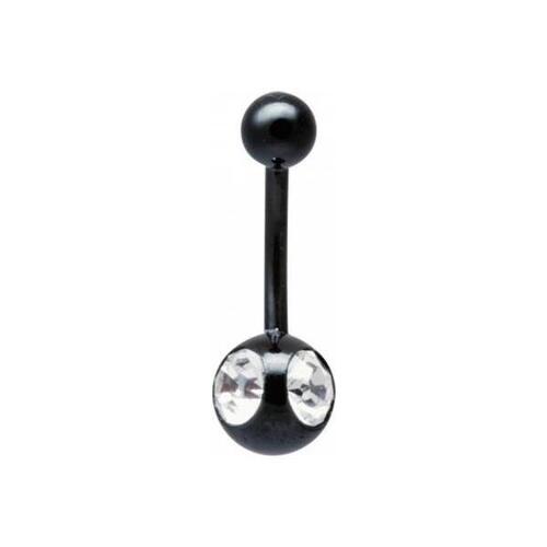 Steel Blackline® Double Stone Navel Bananabell