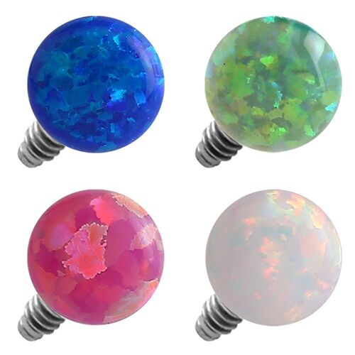 Internally Threaded Synthetic Opal Ball