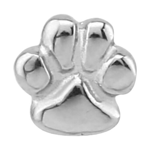 316L Surgical Steel Paw Print Internal Attachment