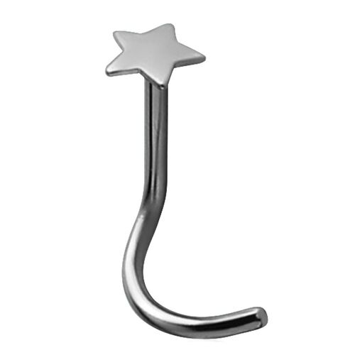 Titanium Star Ponytail Nose Stud