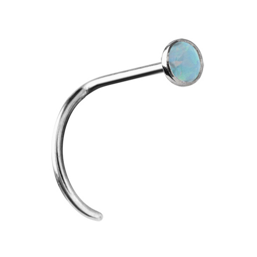 Titanium Opal Cabochon Nose Stud