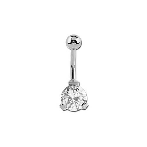 Titanium Prong Set Internally Threaded Navel