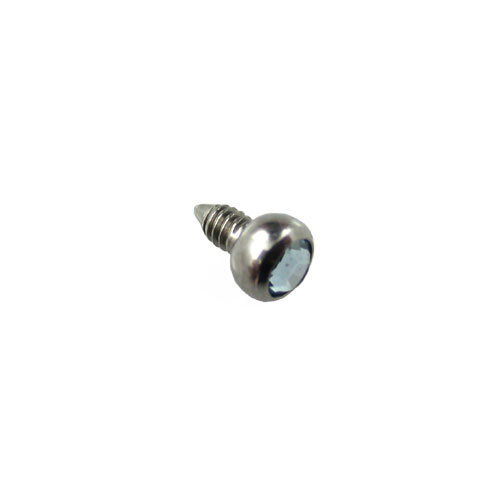 Titanium Jewelled Ball for Internally Threaded Jewellery : 1.6mm (14ga) x 2.5mm x Blue Zircon
