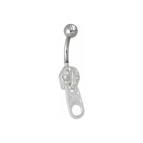 Steel Basicline® Jewelled Zip Navel Bananabell