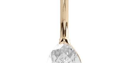 14k Yellow Gold Pear Prong Set Navel