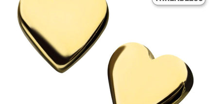 Invictus Threadless 14ct Yellow Gold Heart Attachment