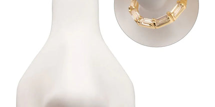 Invictus 14Kt Yellow Gold 6-Cluster Baguette Prong Gem Front Facing Hinged Segment Clicker