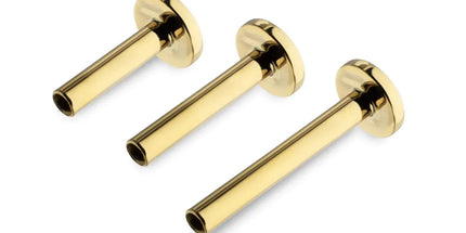 Invictus 14Kt Yellow Gold M0.8 Internally Threaded 3mm Labret Base