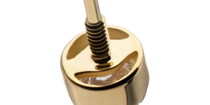 Invictus 14Kt Yellow Gold M0.8 Internally Threaded Milgrain Edge Round Gem Top