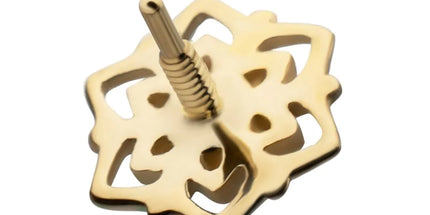 Invictus 14Kt Yellow Gold M0.8 Internally Threaded Mandala Gem Top