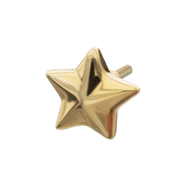 Invictus 14Kt Yellow Gold M0.8 Internally Threaded Nautical Star Top