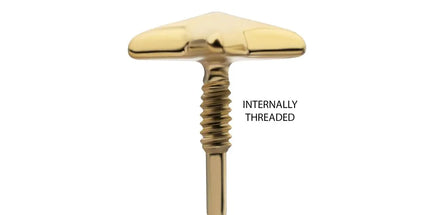 Invictus 14Kt Yellow Gold M0.8 Internally Threaded Nautical Star Top