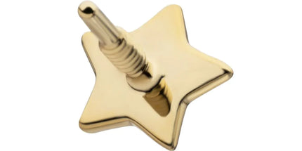 Invictus 14Kt Yellow Gold M0.8 Internally Threaded Nautical Star Top