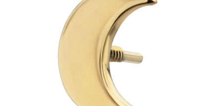 Invictus 14Kt Yellow Gold M0.8 Internally Threaded Crescent Moon Top