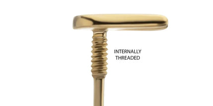 Invictus 14Kt Yellow Gold M0.8 Internally Threaded Crescent Moon Top