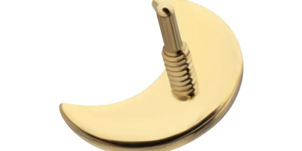 Invictus 14Kt Yellow Gold M0.8 Internally Threaded Crescent Moon Top