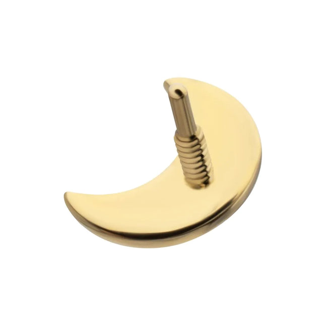 Invictus 14Kt Yellow Gold M0.8 Internally Threaded Crescent Moon Top