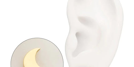 Invictus 14Kt Yellow Gold M0.8 Internally Threaded Crescent Moon Top