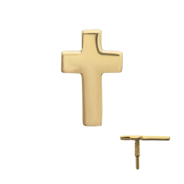 Invictus 14Kt Yellow Gold M0.8 Internally Threaded Cross Top