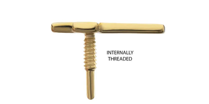 Invictus 14Kt Yellow Gold M0.8 Internally Threaded Cross Top