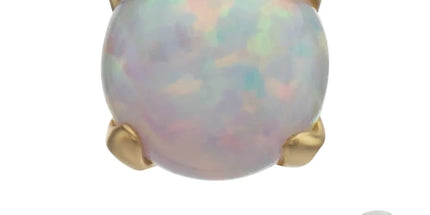 Invictus 14Kt Yellow Gold M0.8 Internally Threaded 4-Prong Round Opal Top
