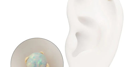 Invictus 14Kt Yellow Gold M0.8 Internally Threaded 4-Prong Round Opal Top