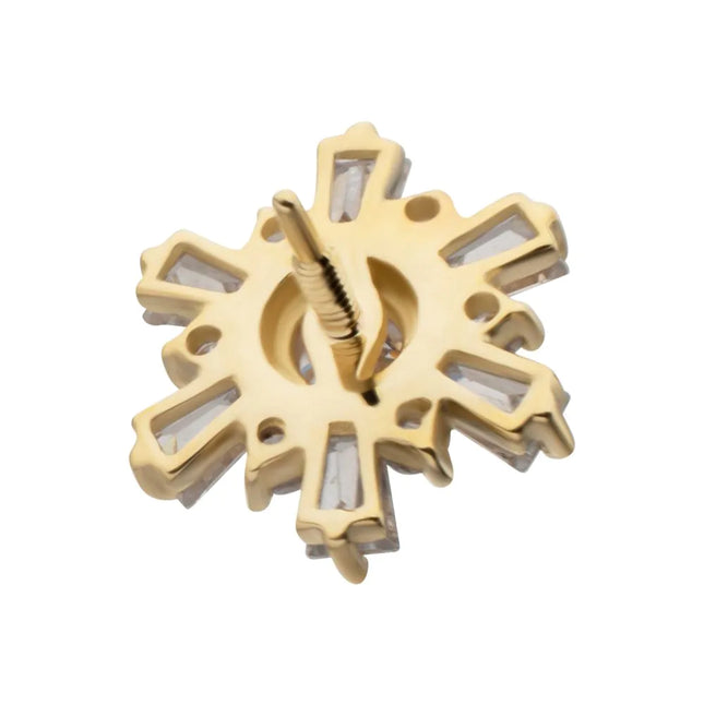 Invictus 14Kt Yellow Gold M0.8 Internally Threaded Radiant Flare Cluster Top