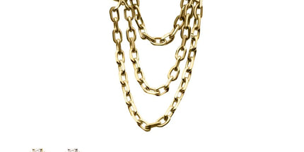 Invictus 14Kt Gold Threadless Threadless 3-Cluster Prong Set Gem Top with 3-Tier Chain Dangle