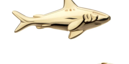 Invictus 14Kt Yellow Gold Threadless 2D Shark Top