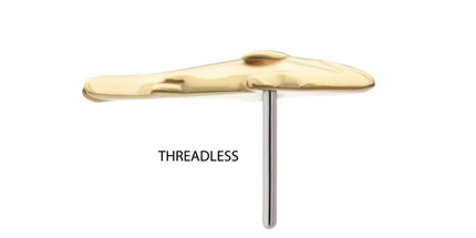 Invictus 14Kt Yellow Gold Threadless 2D Shark Top