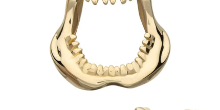 Invictus 14kt Yellow Gold Threadless Casted Shark Jaws Top