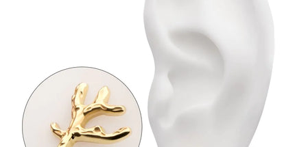 Invictus 14Kt Yellow Gold Threadless Coral Branch Top