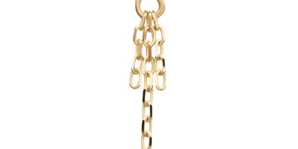 Invictus 14Kt Yellow Gold Threadless Bezel Set Gem Top with Triple Chain Dangle