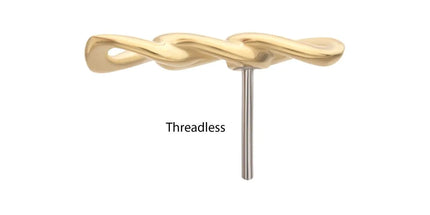 Invictus 14Kt Yellow Gold Threadless 3-Link Chain Top